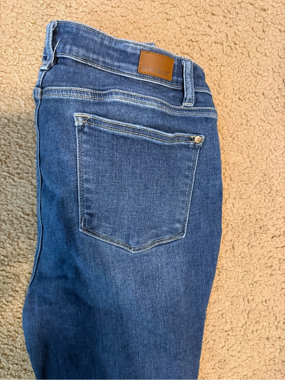 Judy Blue Dark Blue Skinny High-Rise Jeans with Button Fly - Picture 2 of 3